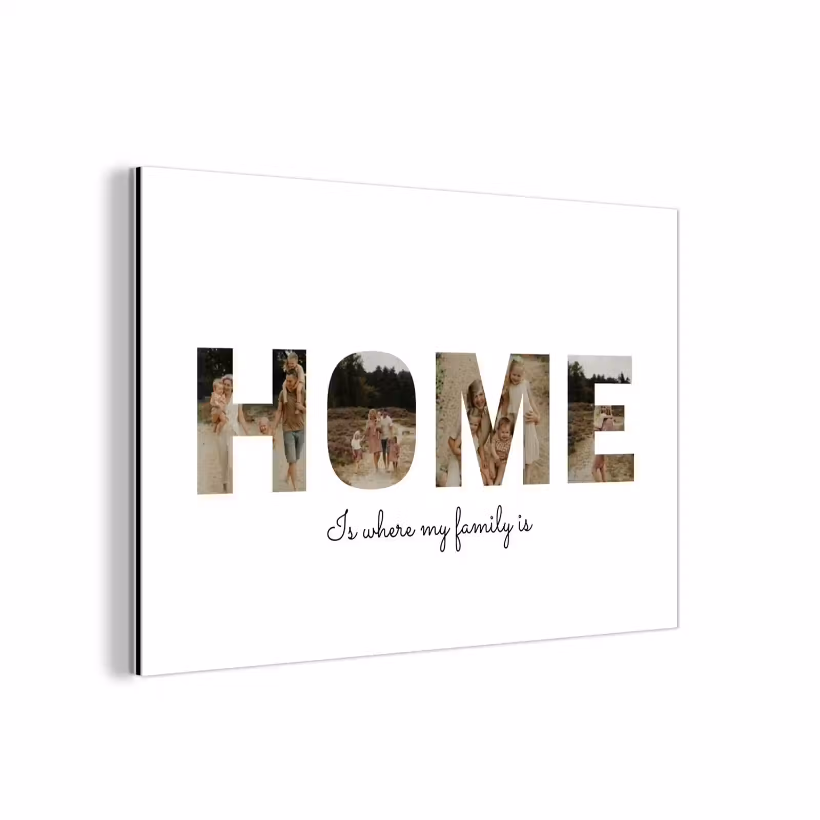 Gepersonaliseerd aluminium schilderij - Home - Lettercollage — 1