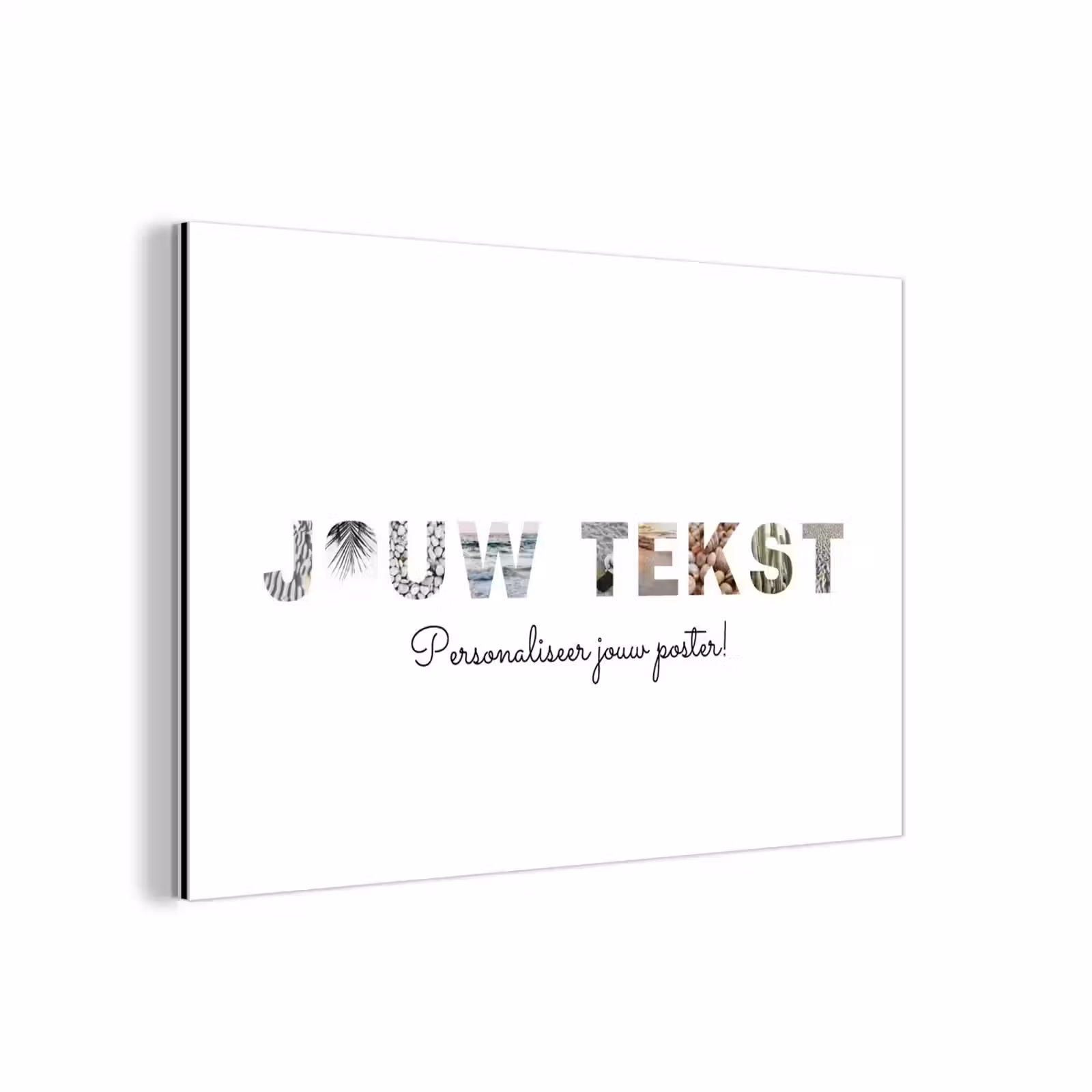 Gepersonaliseerd aluminium schilderij - Jouw Tekst - Lettercollage — 1