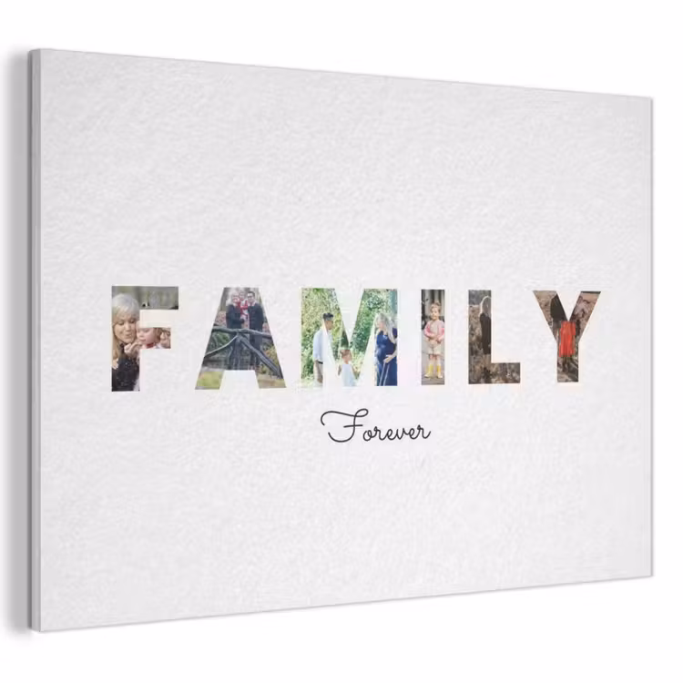 Gepersonaliseerd akoestisch schilderij - Family - Lettercollage — 1