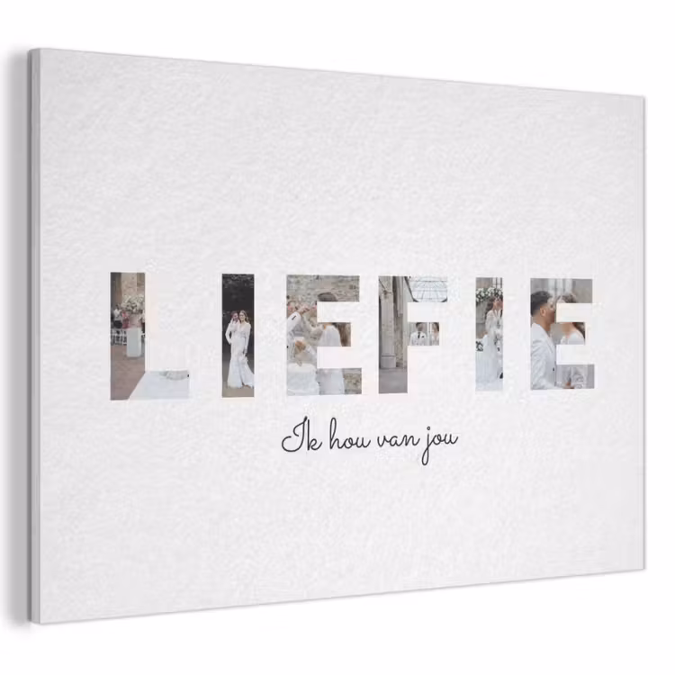 Gepersonaliseerd akoestisch schilderij - Liefie - Lettercollage — 1