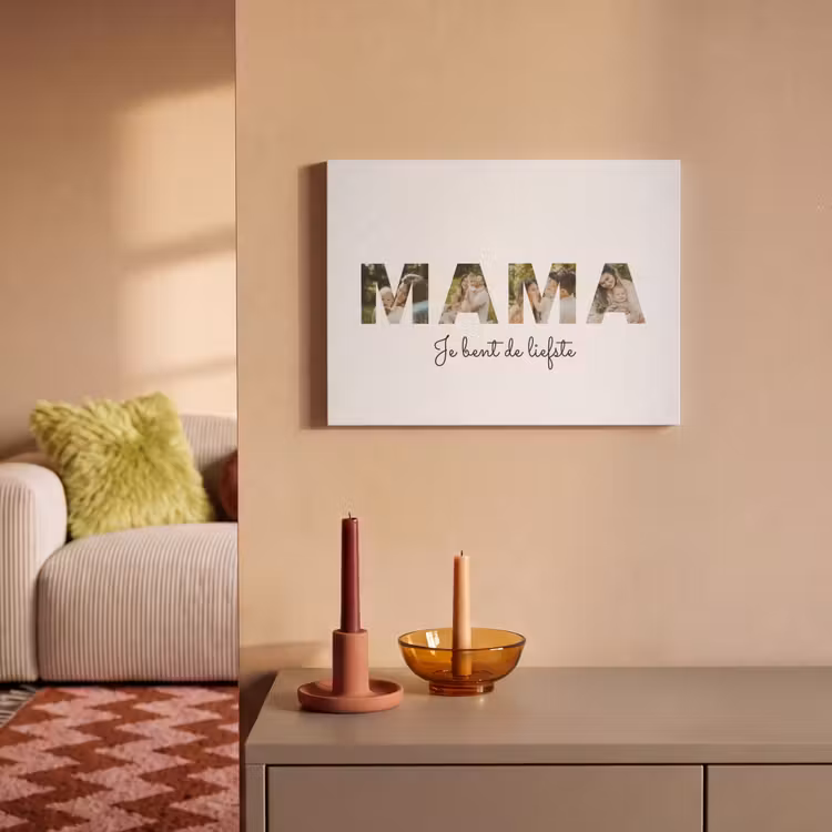 Gepersonaliseerd akoestisch schilderij - Mama - Lettercollage — 2
