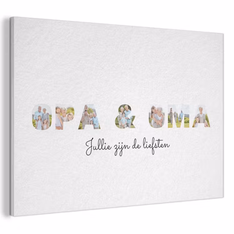 Gepersonaliseerd akoestisch schilderij - Opa & Oma - Lettercollage — 1