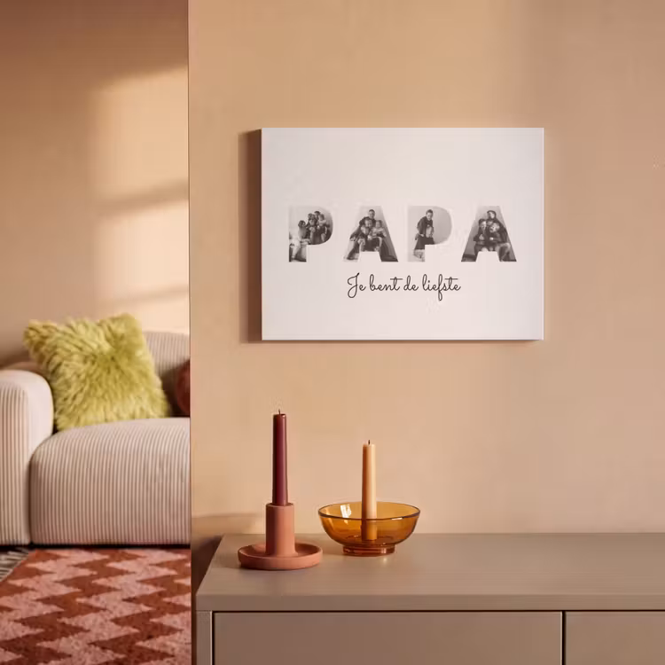 Gepersonaliseerd akoestisch schilderij - Papa - Lettercollage — 2