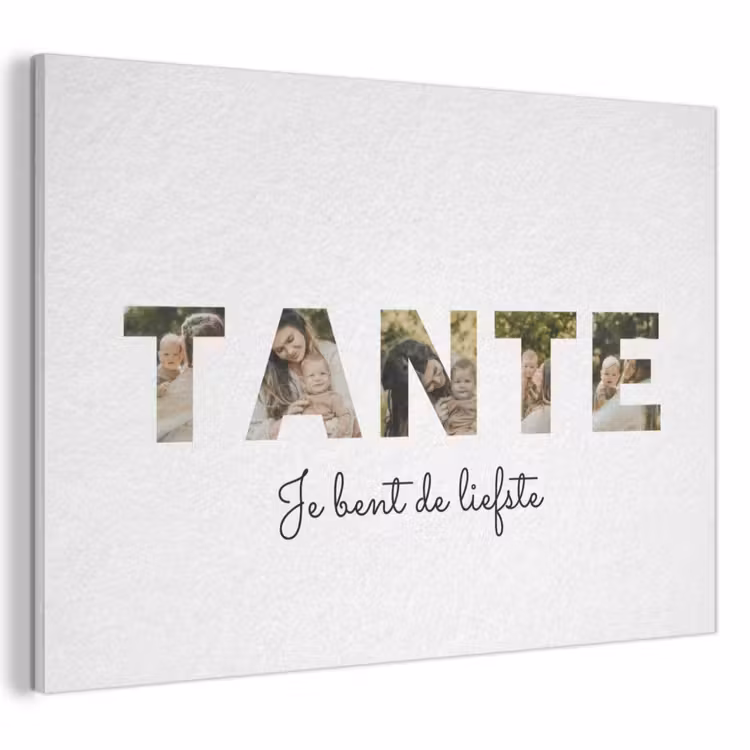 Gepersonaliseerd akoestisch schilderij - Tante - Lettercollage — 1