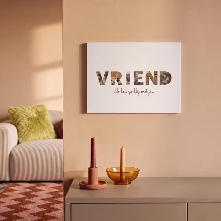 Gepersonaliseerd akoestisch schilderij - Vriend - Lettercollage — 2
