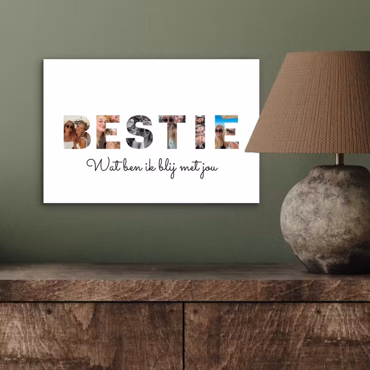 Gepersonaliseerd aluminium schilderij - Bestie - Lettercollage — 3