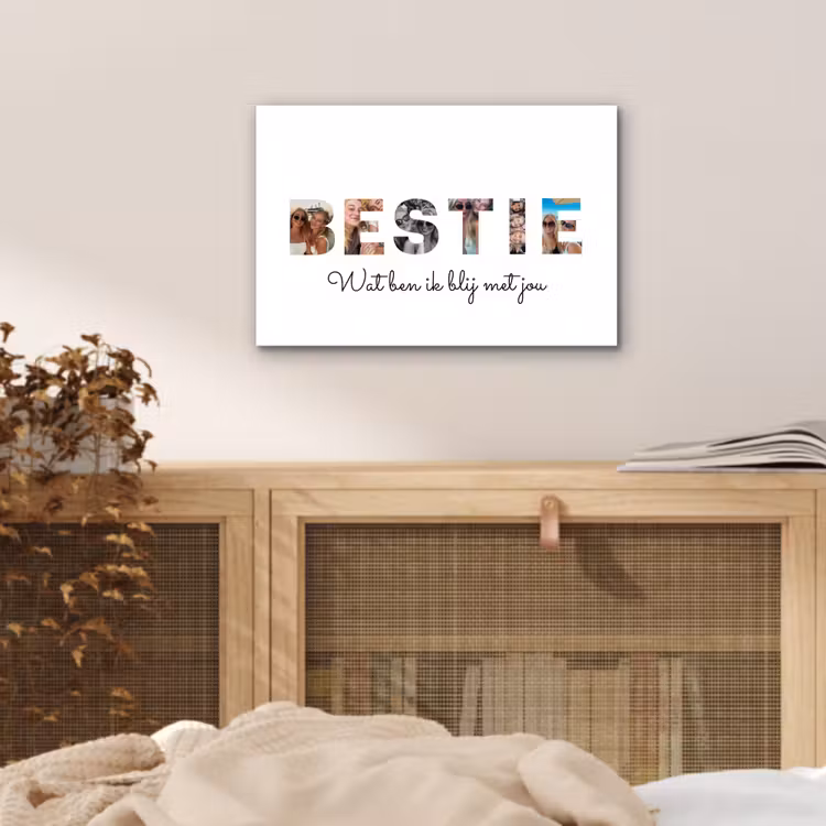 Gepersonaliseerd aluminium schilderij - Bestie - Lettercollage — 4