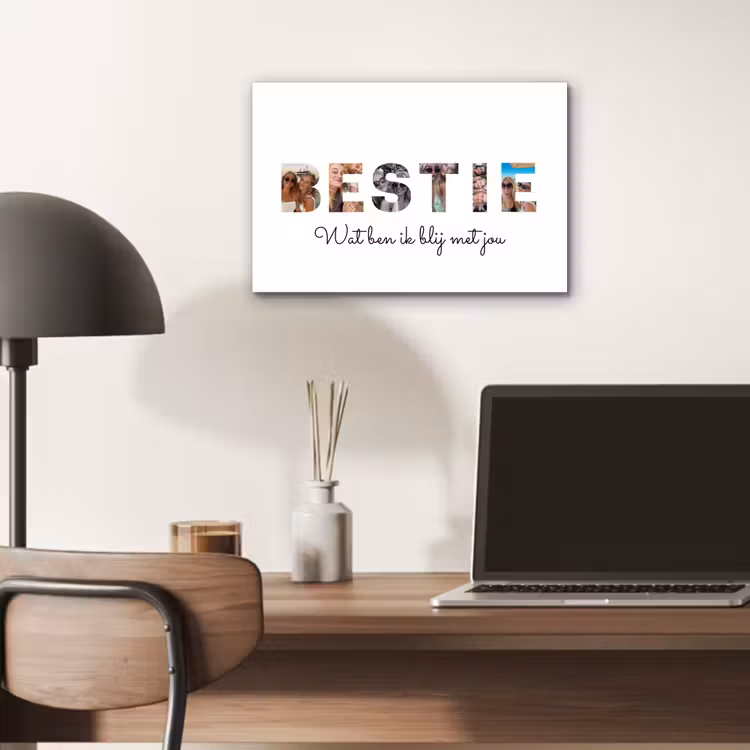Gepersonaliseerd aluminium schilderij - Bestie - Lettercollage — 6