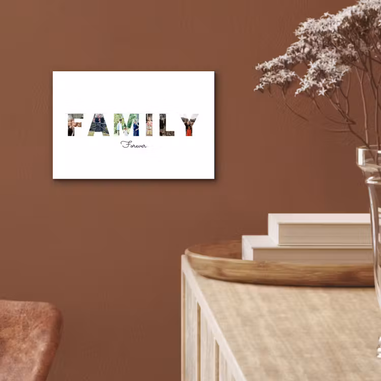 Gepersonaliseerd aluminium schilderij - Family - Lettercollage — 5