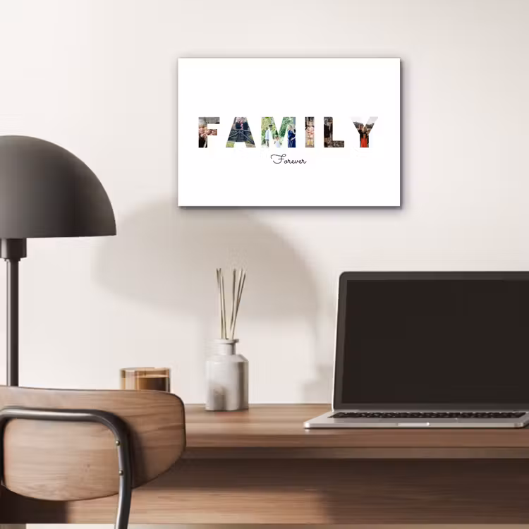Gepersonaliseerd aluminium schilderij - Family - Lettercollage — 6