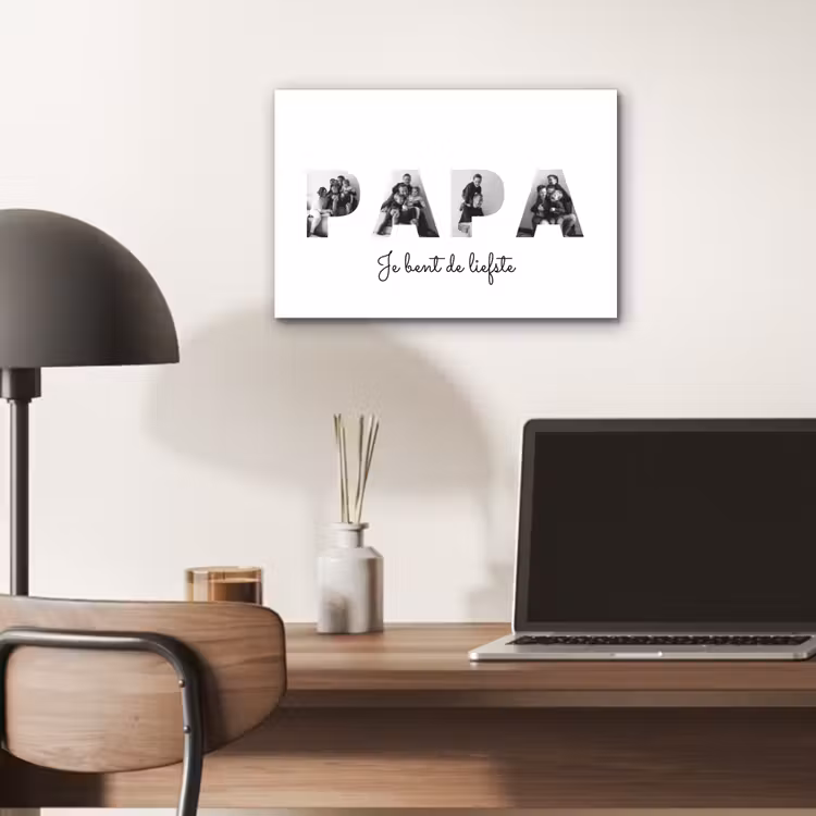 Gepersonaliseerd aluminium schilderij - Papa - Lettercollage — 6