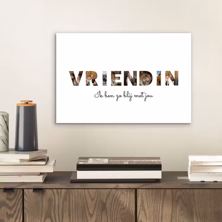 Gepersonaliseerd aluminium schilderij - Vriendin - Lettercollage — 2