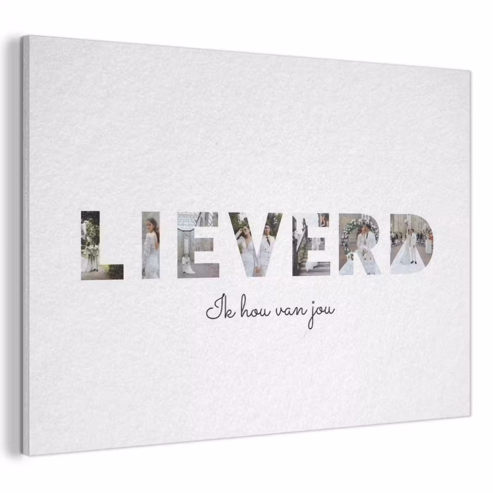 Gepersonaliseerd akoestisch schilderij - Lieverd - Lettercollage — 1