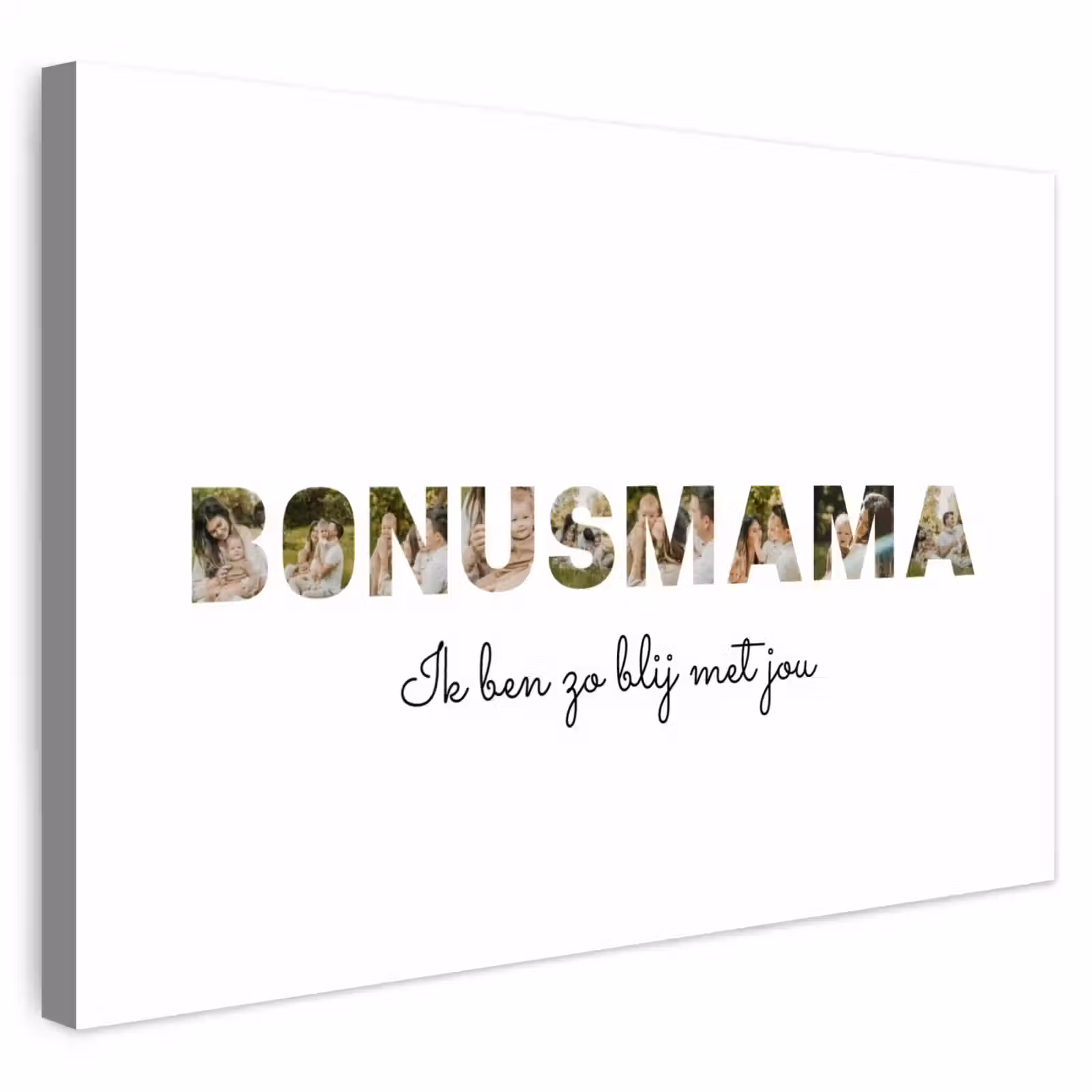 Gepersonaliseerd buiten canvas - Bonusmama - Lettercollage — 1