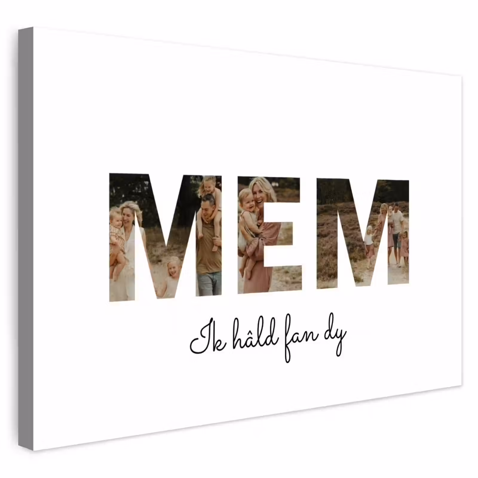 Gepersonaliseerd buiten canvas - Mem - Lettercollage — 1