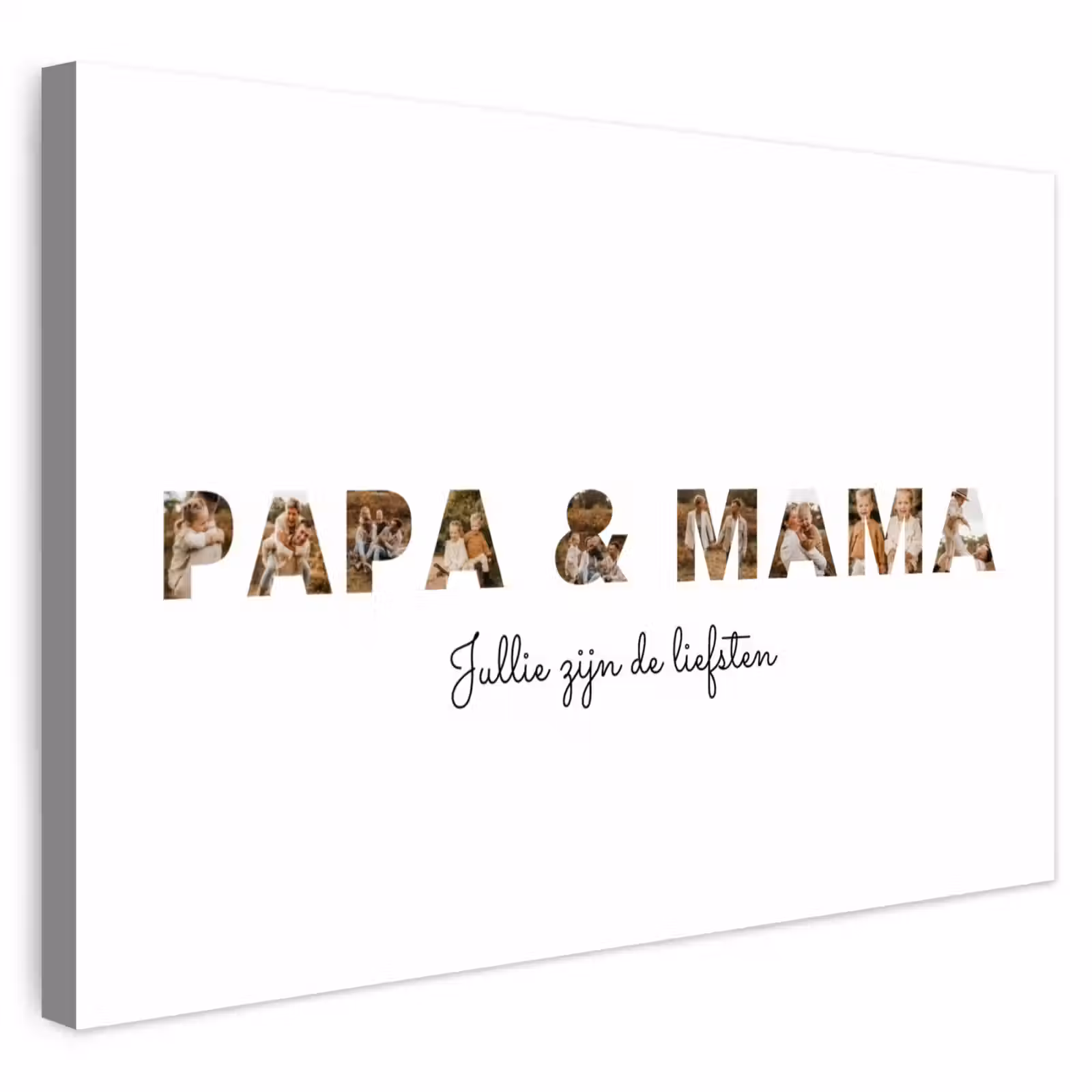 Gepersonaliseerd buiten canvas - Papa & Mama - Lettercollage — 1