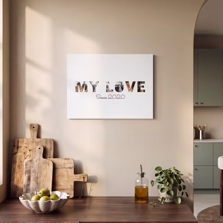 Gepersonaliseerd akoestisch schilderij - My Love - Lettercollage — 3