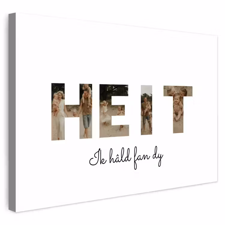 Gepersonaliseerd buiten canvas - Heit - Lettercollage — 1