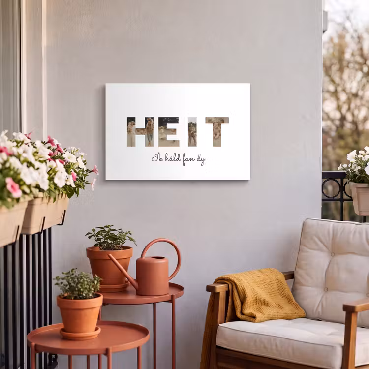 Gepersonaliseerd buiten canvas - Heit - Lettercollage — 4