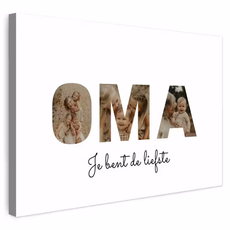 Gepersonaliseerd buiten canvas - Oma - Lettercollage — 1