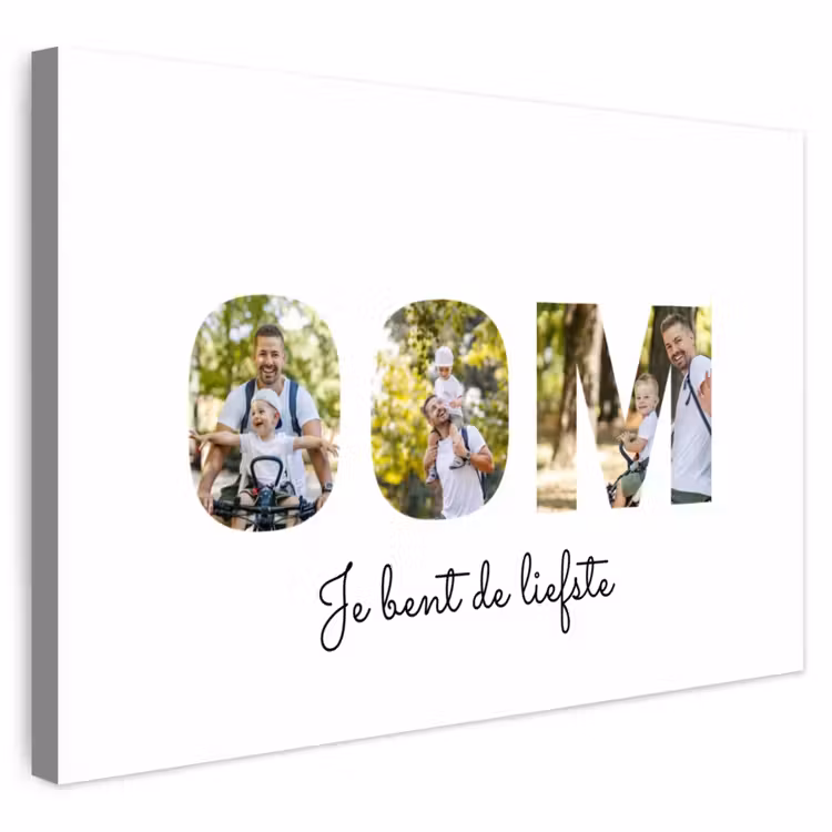 Gepersonaliseerd buiten canvas - Oom - Lettercollage — 1