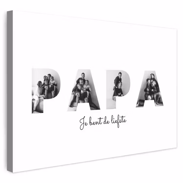 Gepersonaliseerd buiten canvas - Papa - Lettercollage — 1