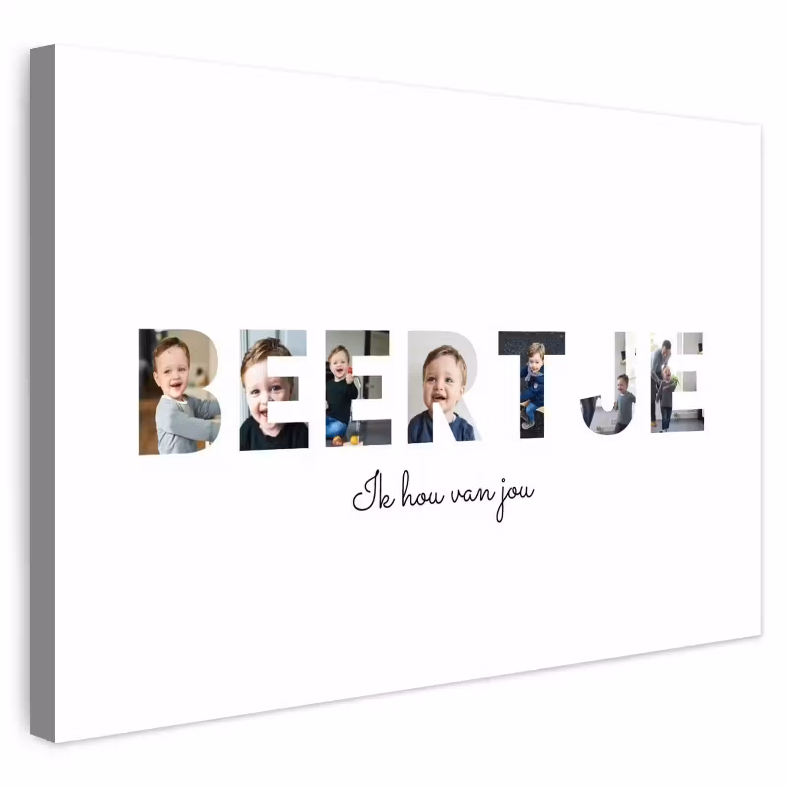 Gepersonaliseerd buiten canvas - Beertje - Lettercollage — 1