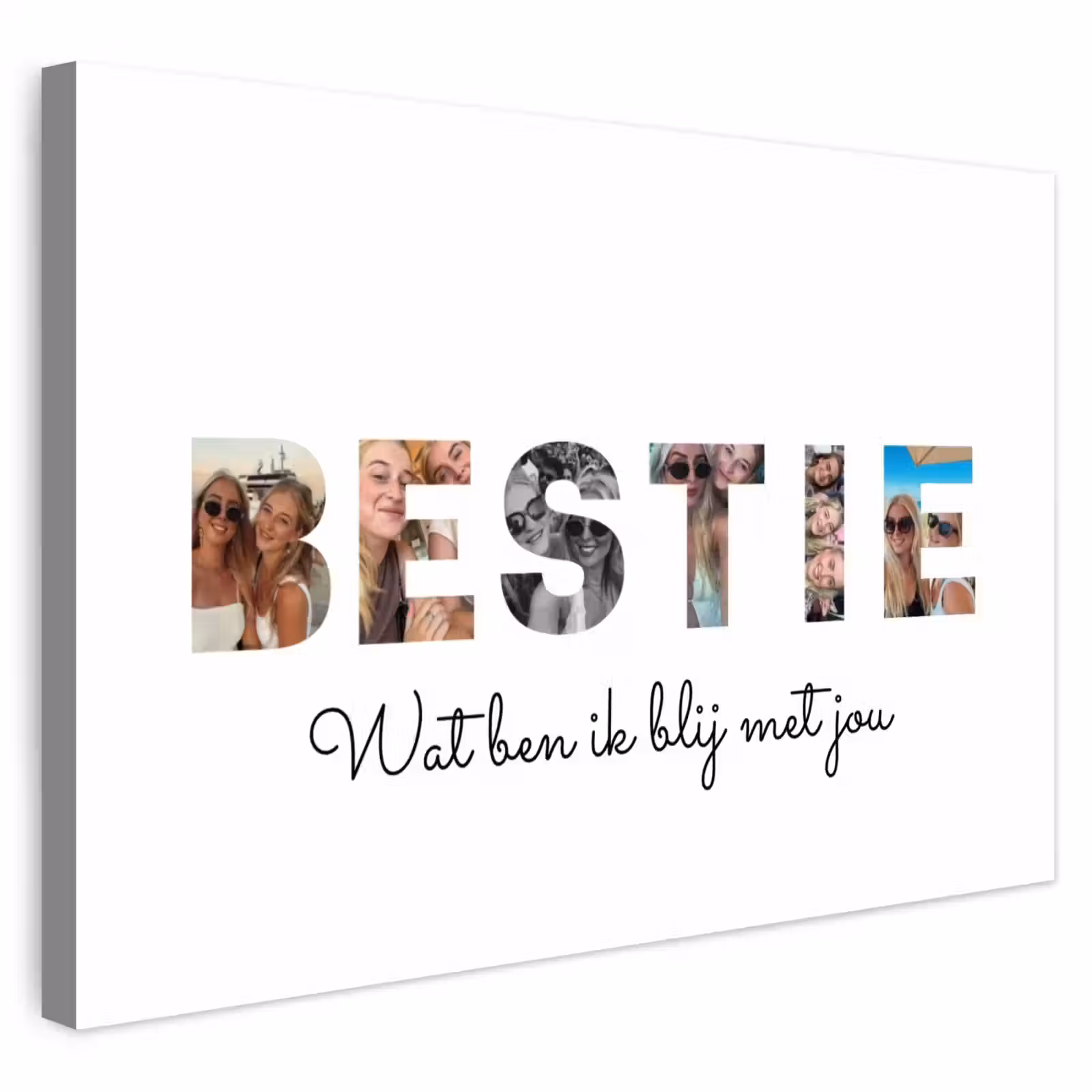 Gepersonaliseerd buiten canvas - Bestie - Lettercollage — 1