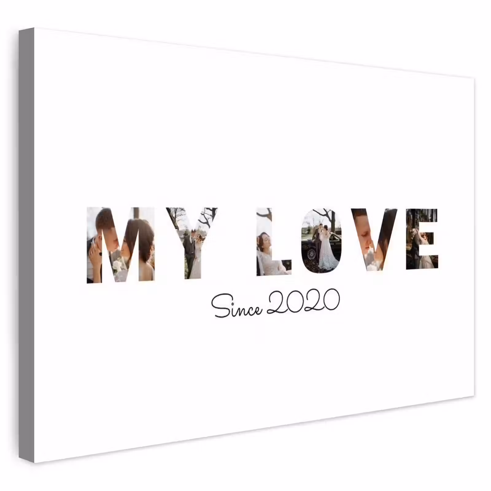 Gepersonaliseerd buiten canvas - My Love - Lettercollage — 1