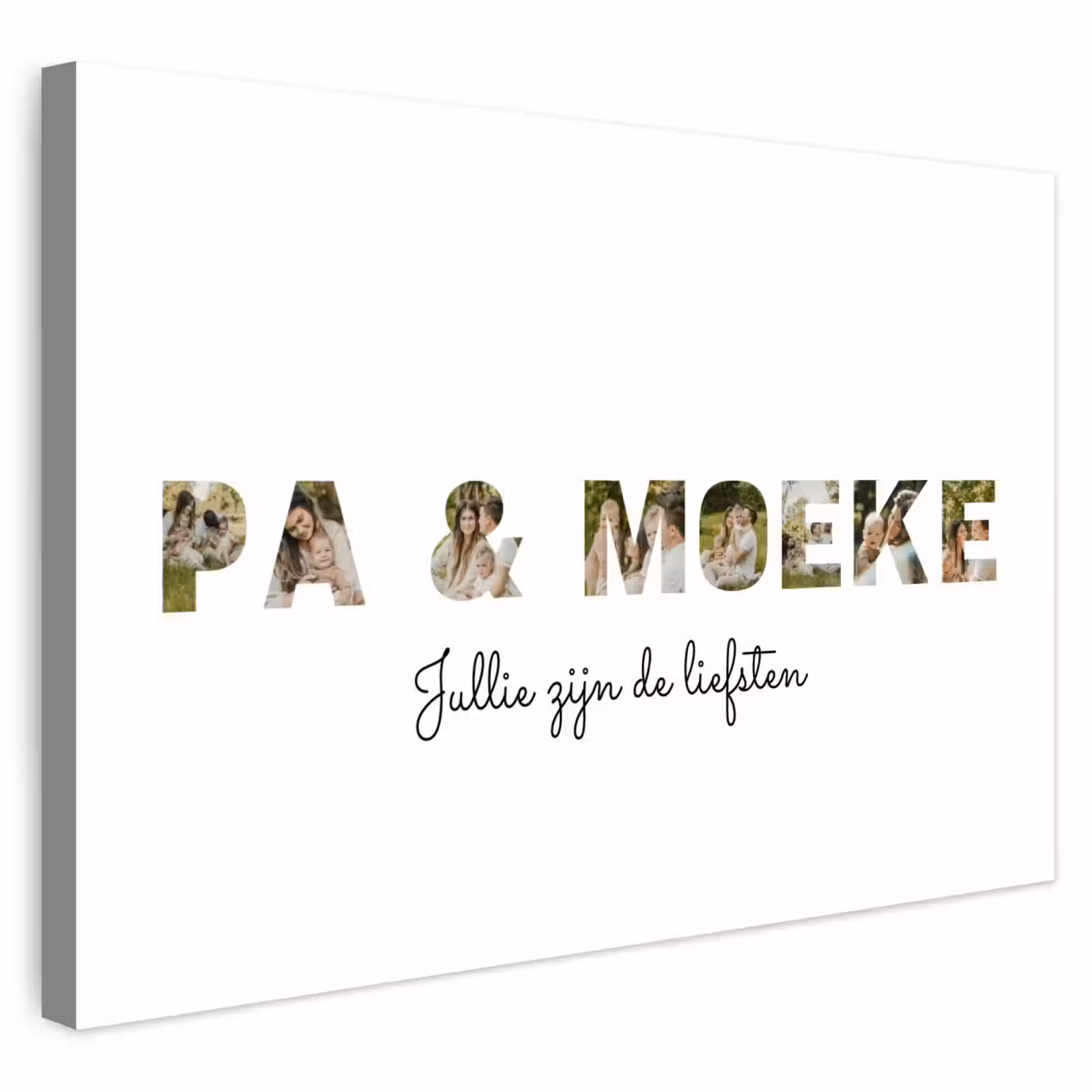 Gepersonaliseerd buiten canvas - Pa & Moeke - Lettercollage — 1
