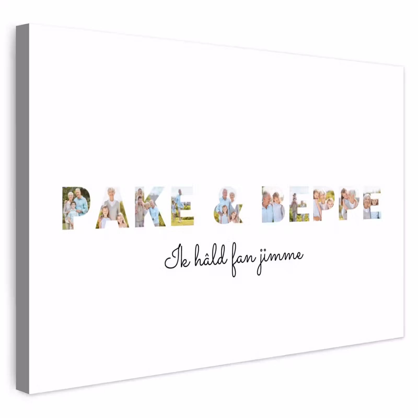 Gepersonaliseerd buiten canvas - Pake & Beppe - Lettercollage — 1