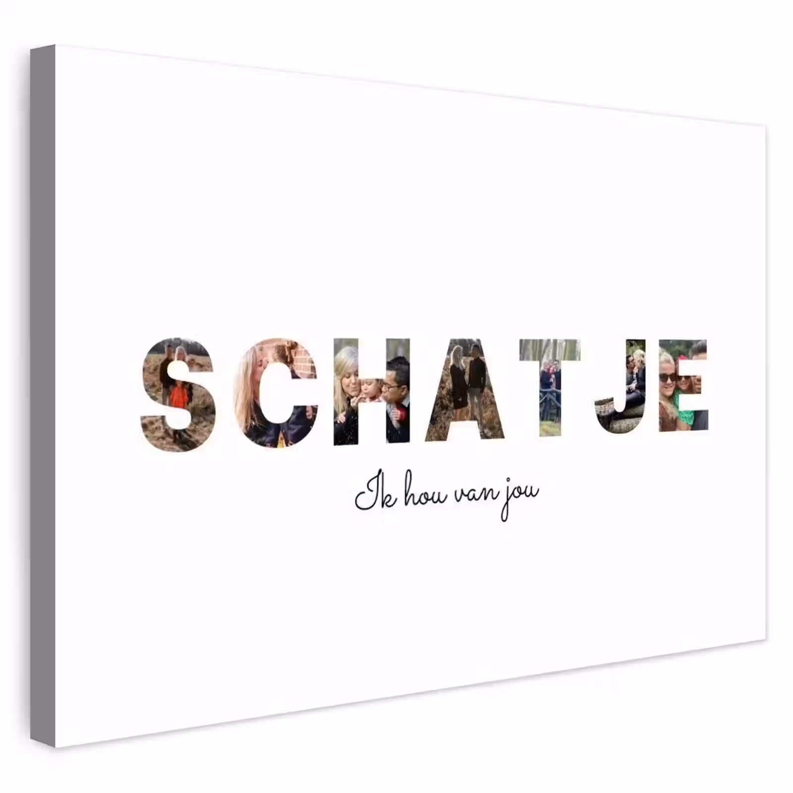 Gepersonaliseerd buiten canvas - Schatje - Lettercollage — 1