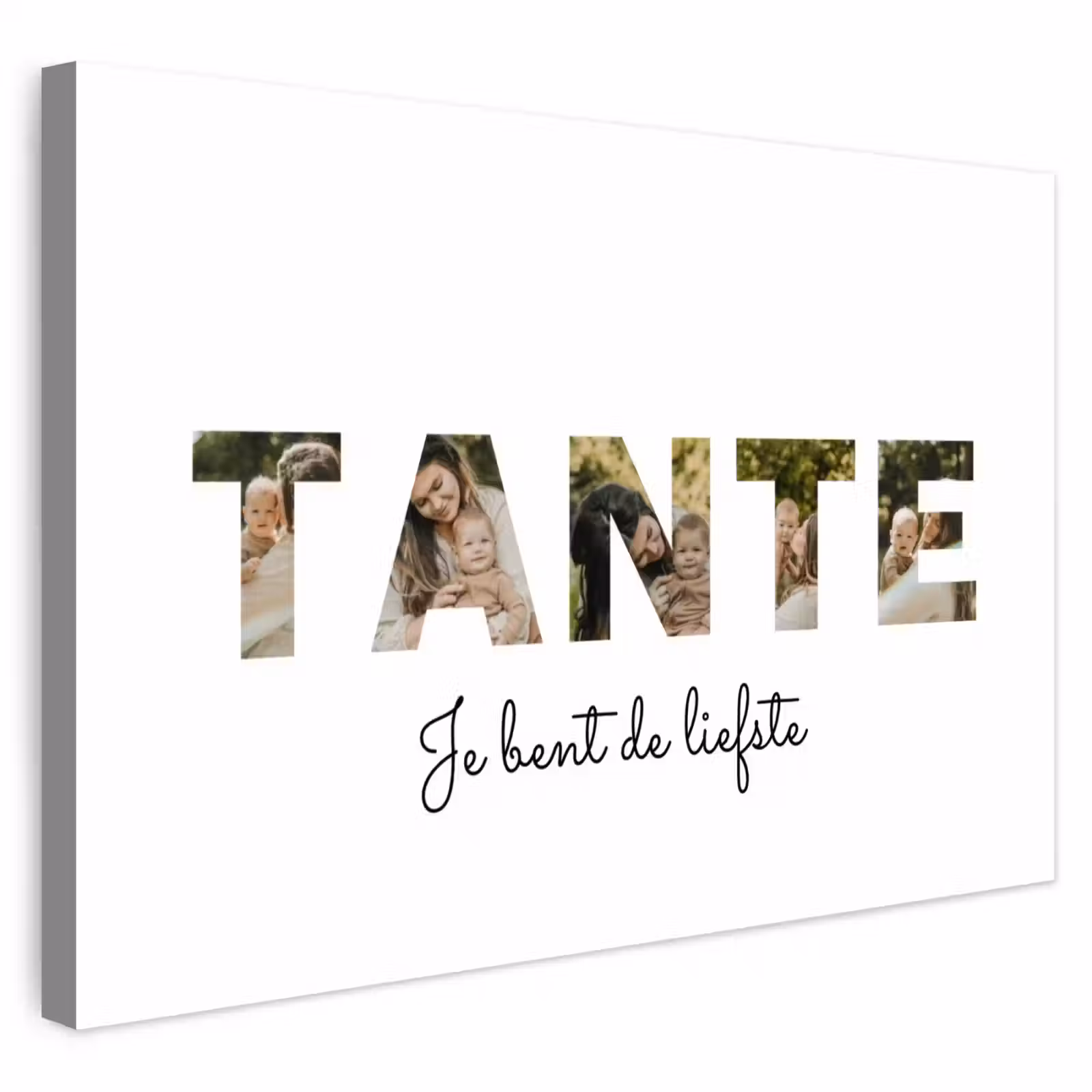 Gepersonaliseerd buiten canvas - Tante - Lettercollage — 1