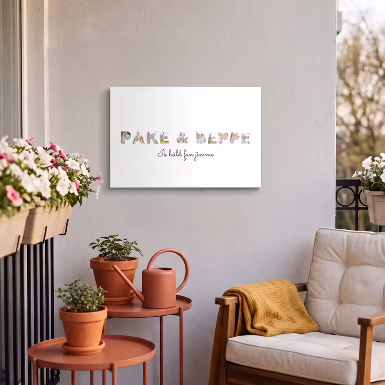Gepersonaliseerd buiten canvas - Pake & Beppe - Lettercollage — 4