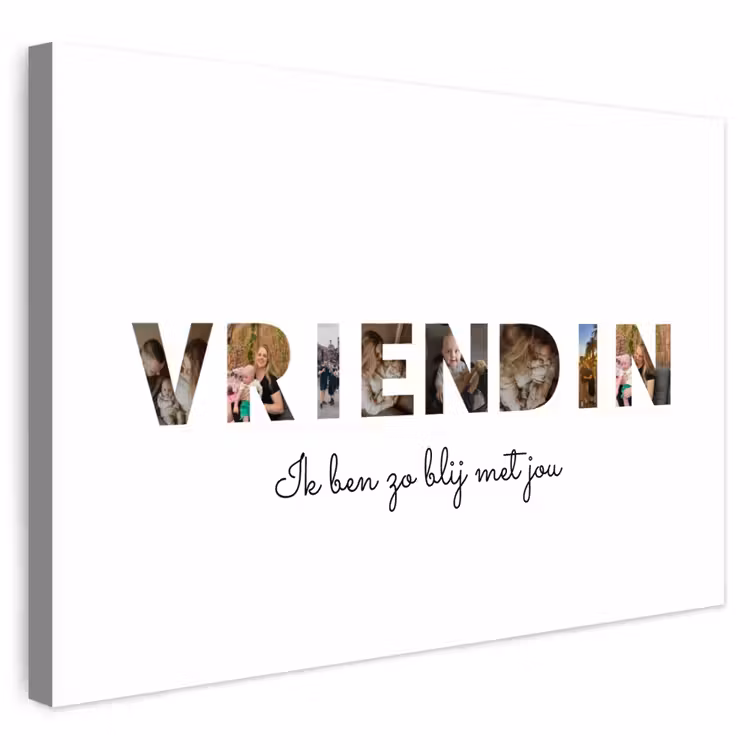 Gepersonaliseerd buiten canvas - Vriendin - Lettercollage — 1