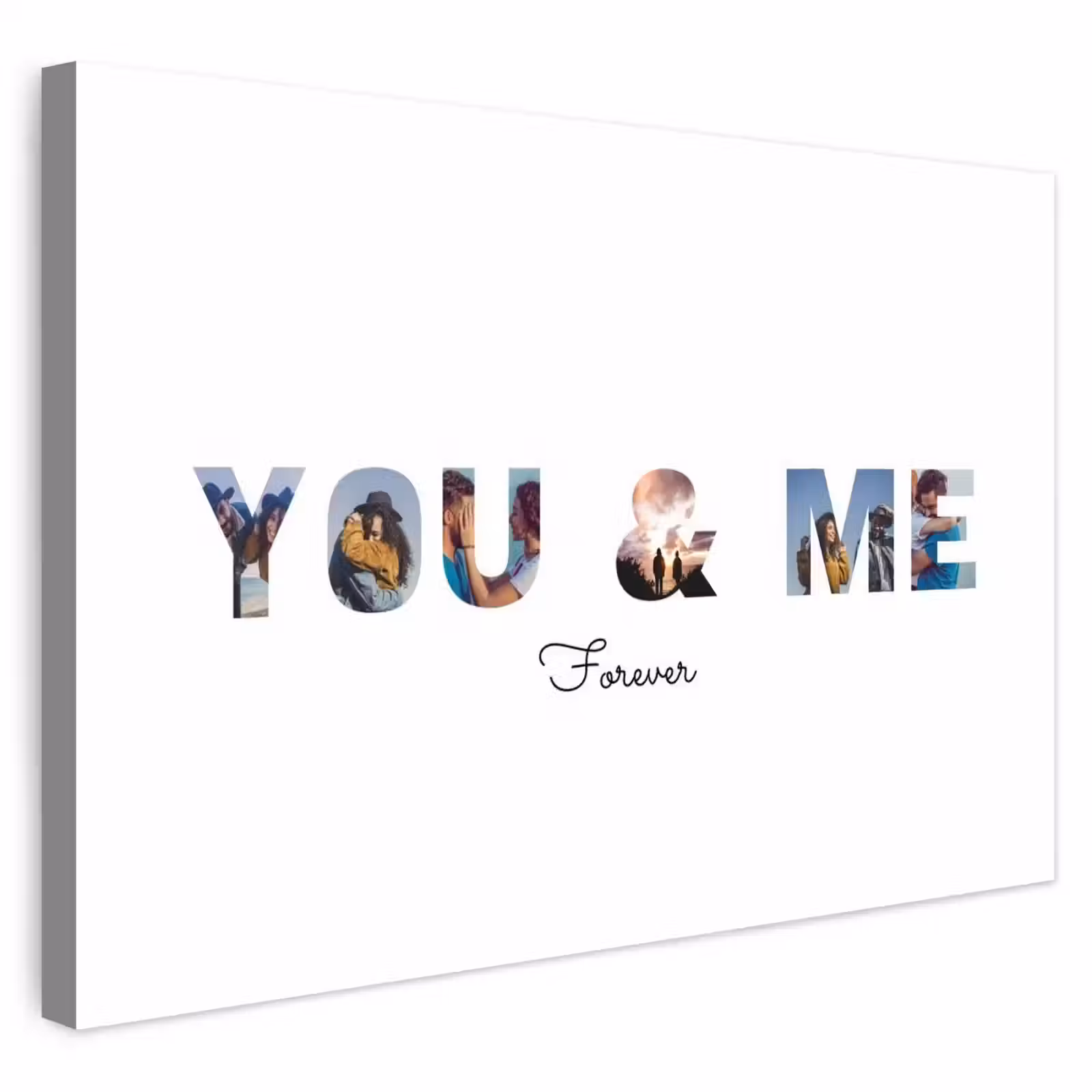 Gepersonaliseerd buiten canvas - You & Me - Lettercollage — 1