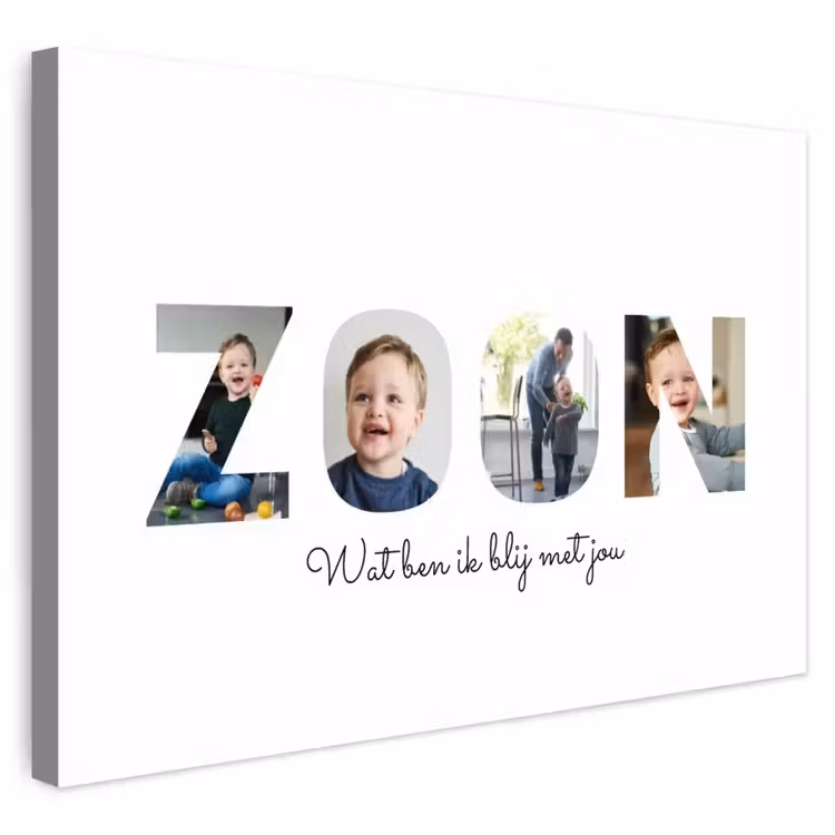 Gepersonaliseerd buiten canvas - Zoon - Lettercollage — 1