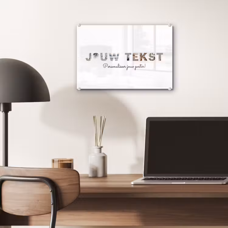 Gepersonaliseerd glas schilderij - Jouw Tekst - Lettercollage — 7
