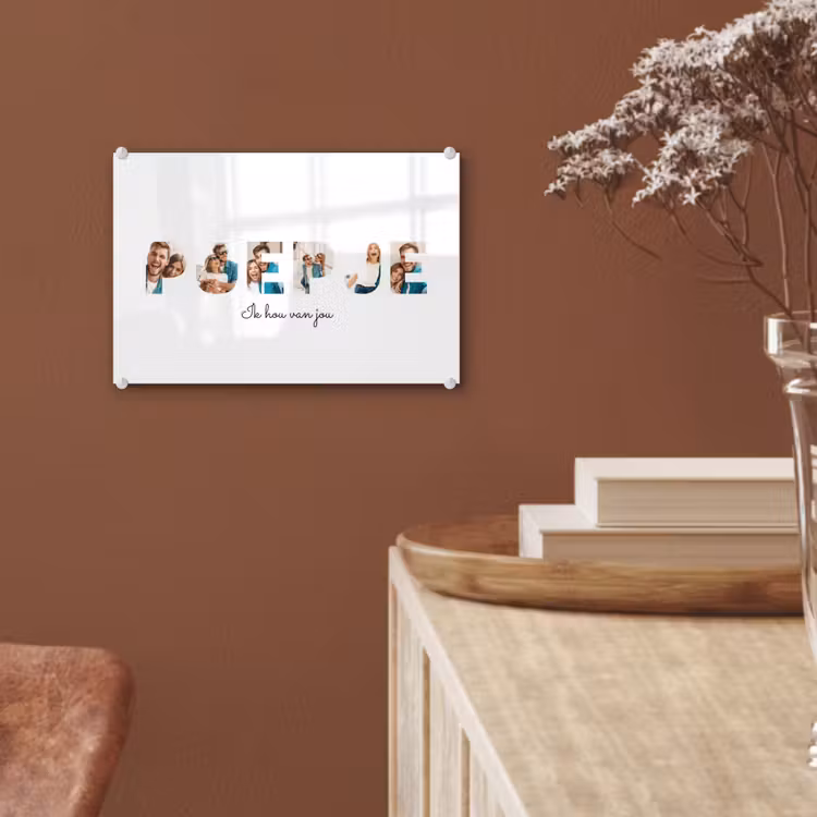 Gepersonaliseerd glas schilderij - Poepje - Lettercollage — 6