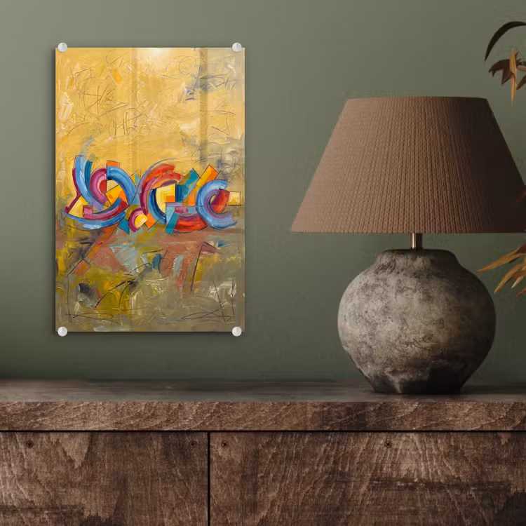 Glas schilderij - Abstract - Cirkels - Schilderij - Kleurrijk - Dynamisch — 4