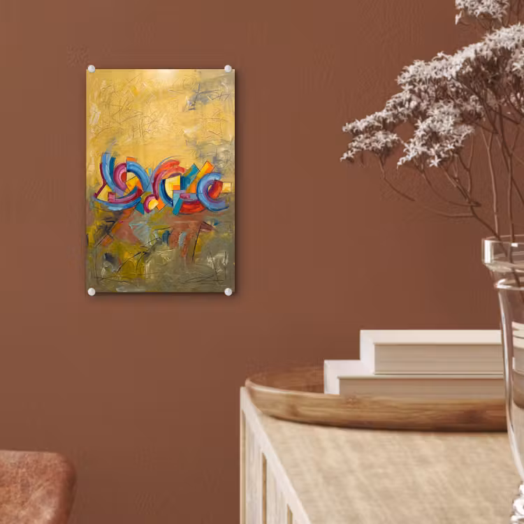 Glas schilderij - Abstract - Cirkels - Schilderij - Kleurrijk - Dynamisch — 6
