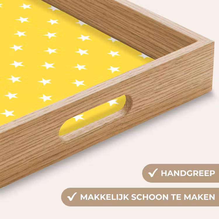 Dienblad - Sterren - Patroon - Minimalistisch - Geel — 5