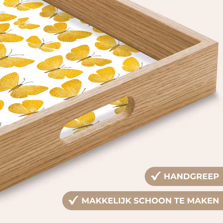 Dienblad - Vlinders - Botanisch - Illustratie - Geel - Wit — 5