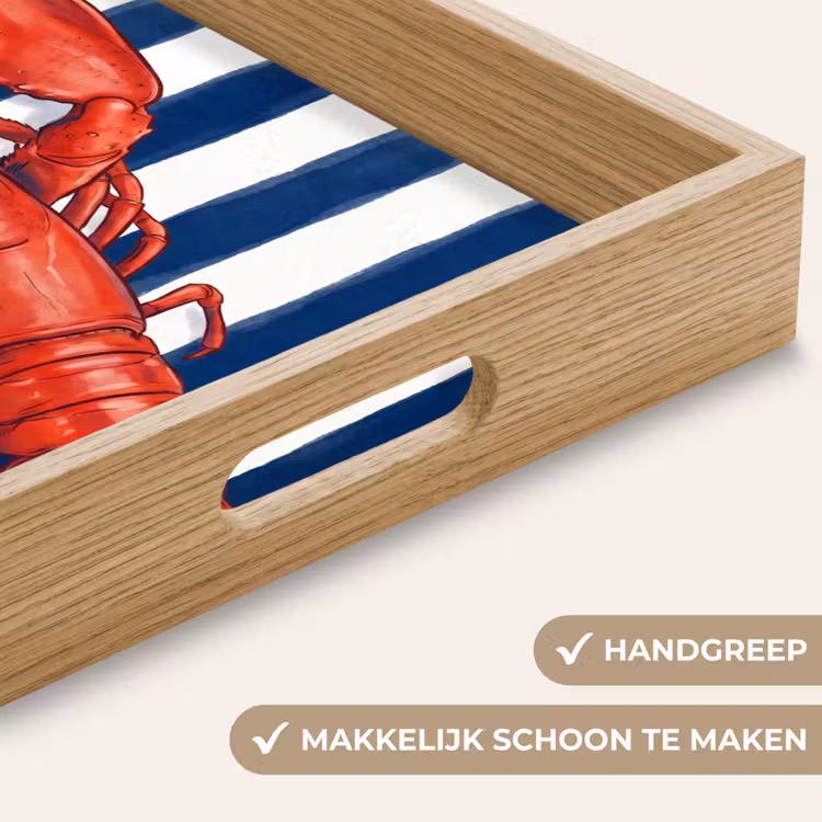Dienblad - Schaaldier - Kreeft - Marine - Illustratie - Rood — 5