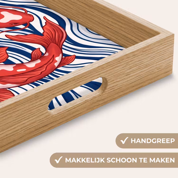 Dienblad - Vis - Water - Natuur - Illustratie - Rood — 5