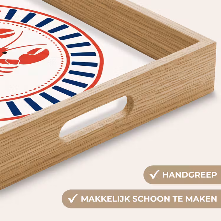Dienblad - Zeeleven - Kreeft - Embleem - Grafisch - Rood — 5