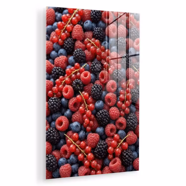 Glas schilderij - Bessen - Mix - Vers - Eten - Kleurrijk — 1