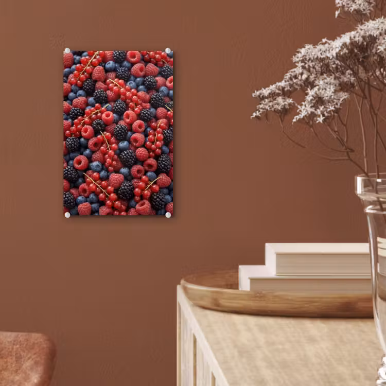 Glas schilderij - Bessen - Mix - Vers - Eten - Kleurrijk — 6