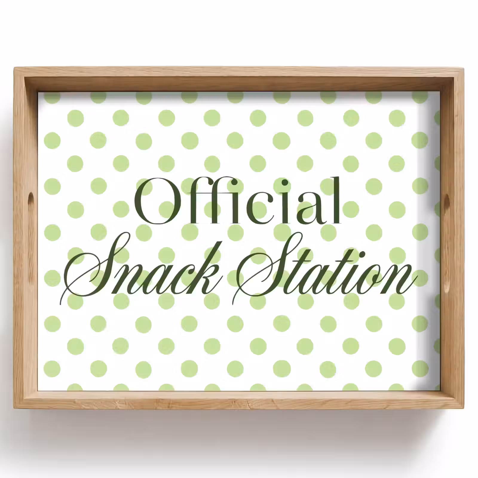 Dienblad - Snack Station - Groen - Stippen — 1