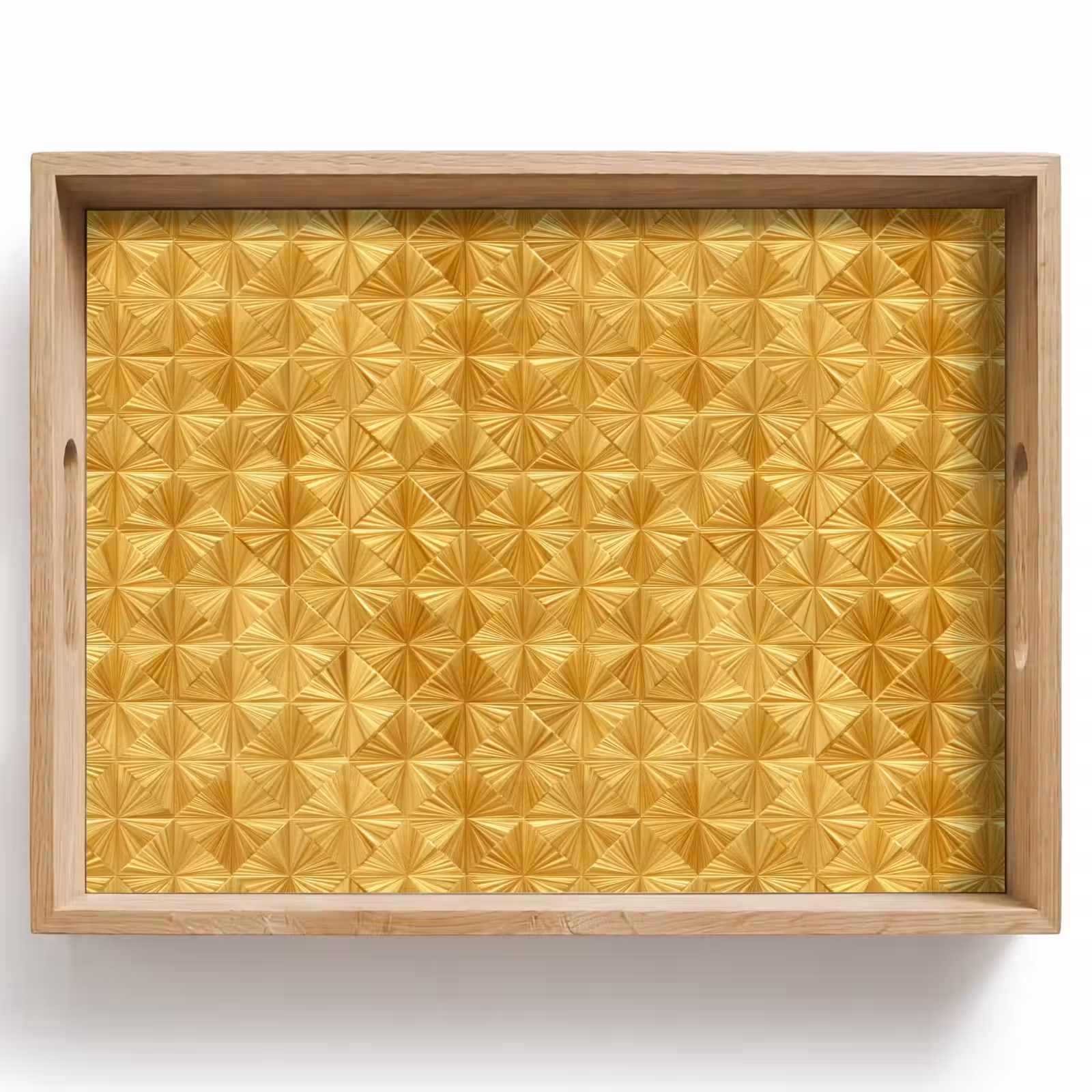 Dienblad - Tegels - Geometrisch - Reliëf - Goud — 1